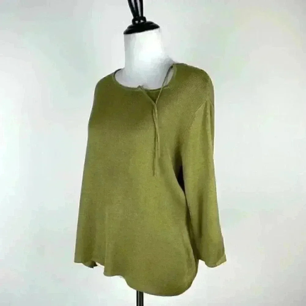 Requirements sweater PM green ribbed 3/4 sleeve - Picture 6 of 8